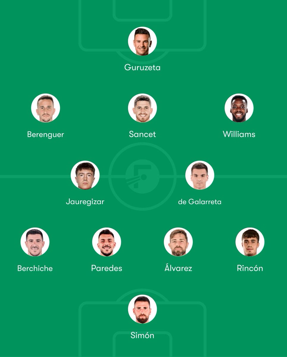 DiiegoCobo's tweet photo. Si hoy martes tuviera que apostar por el once que alineará Terzic el sábado, sería este.

Creo que las probaturas de pretemporada no van a tener tanta influencia y que no va a haber tantas novedades como se esperan.

Mi única duda: si Nico Williams va directo al XI. https://t.co/UAteG5iJtM