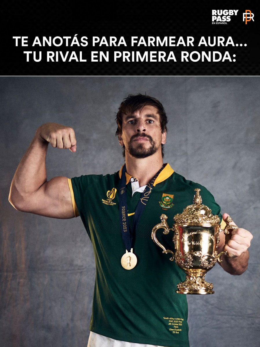 RugbyPass_ES's tweet photo. Juju. Ebennnn 💪🏼
#Rugby #Aura #RugbyWorldCup #EbenEtzebeth #Sudáfrica https://t.co/DA7gwDBd7C