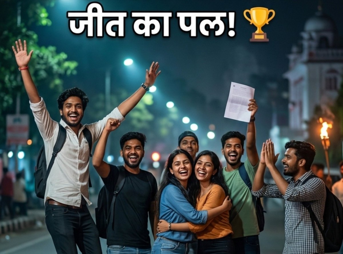 RealBharatNews's tweet photo. ✊ छात्र एकता की ऐतिहासिक जीत!
झारखंड में JSSC CGL परीक्षा में धांधली के खिलाफ युवाओं के शांतिपूर्ण आंदोलन के बाद सरकार ने परीक्षा रद्द करने और जांच के आदेश दिए हैं। 
​#JharkhandStudents #JSSCCGL #StudentPower #Ranchi #PaperLeak https://t.co/bAZIIkbasC