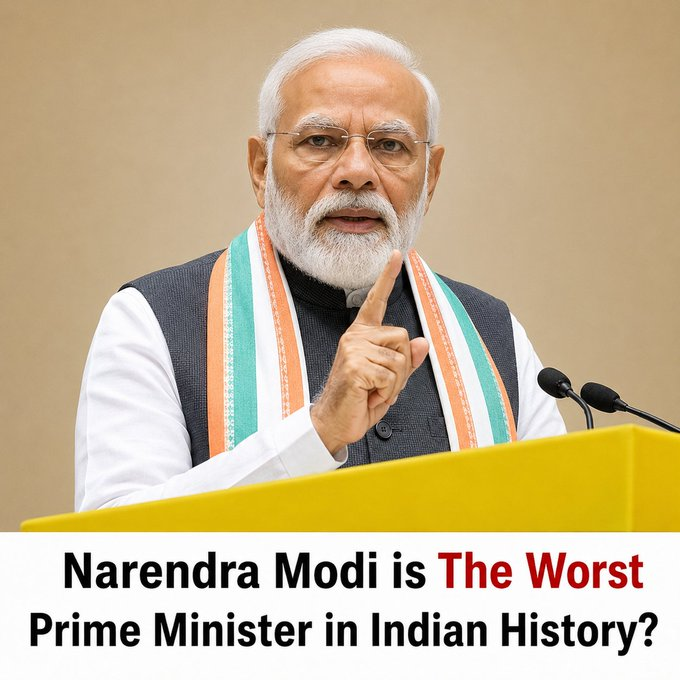NewsParty_in's tweet photo. Narendra Modi ji is the Worst Prime minister of India?

No❌
Yes✅

Comment your opinion and share this post.
Join @DimagiNaxal4 https://t.co/qqyGYSAHkt