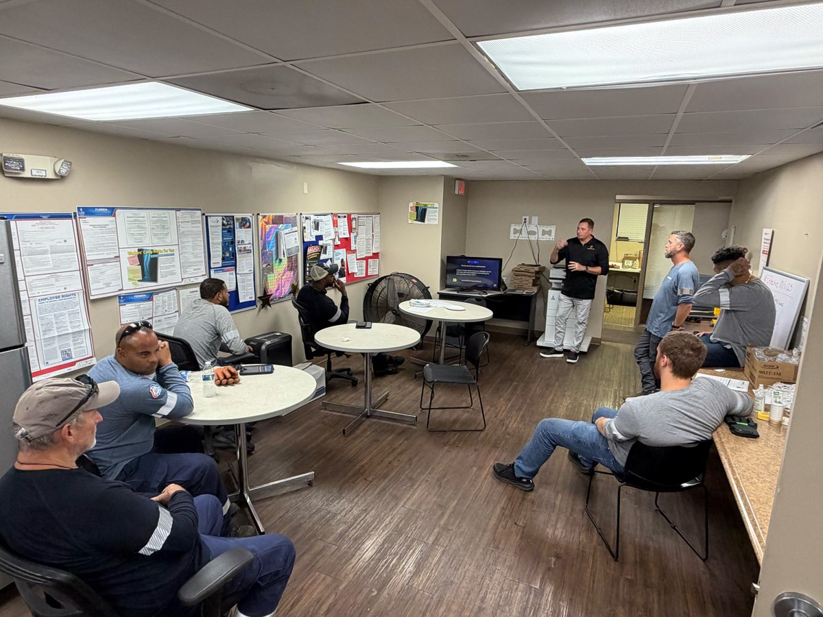 ColtrainOnsite's tweet photo. Wrapped up DVIR retraining with @AmeriGasTanks recently — five hands-on sessions, walking trucks together to spot what a worn brake pad or a real leak actually looks like.

See it. Document it. Fix it. ⚫🟡
#DefendTheRoad #DVIR https://t.co/SkpZeK1emj