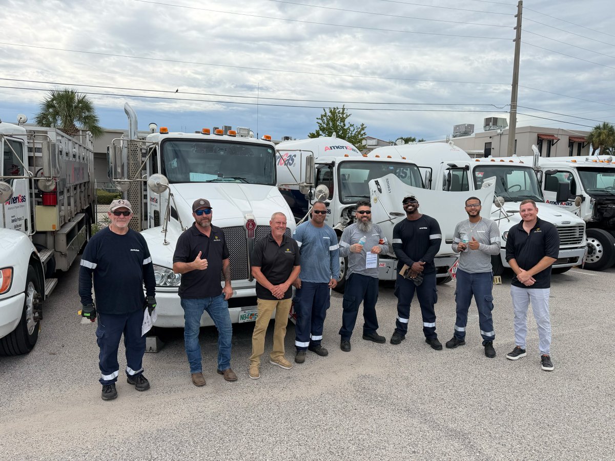 ColtrainOnsite's tweet photo. Wrapped up DVIR retraining with @AmeriGasTanks recently — five hands-on sessions, walking trucks together to spot what a worn brake pad or a real leak actually looks like.

See it. Document it. Fix it. ⚫🟡
#DefendTheRoad #DVIR https://t.co/SkpZeK1emj