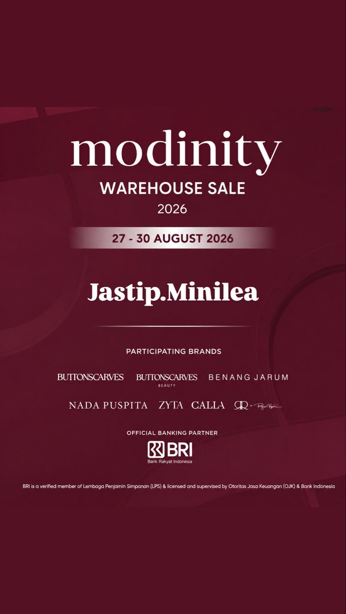 lydiafeb's tweet photo. Warga X , yang suka brand2 dibawah ini 
Seperti ButtonScarves, Benang Jarum, Nada Puspita dll 

Bisa join di group jastip aku yaa
https://t.co/10JF6u5PdQ

#warehousemodinity #modinitysale #jastipbuttonscarves #jastipbenangjarum #jastipnadapuspita https://t.co/9WXiNDoDEb