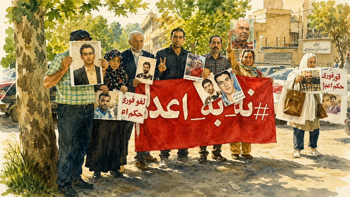 flowervictor3's tweet photo. در #سه_شنبه_های_نه_به_اعدام

دل من با خانواده‌های وحید، پویا و اکبر دانشکار است؛
با مادرانی که هنوز چشم‌انتظارند با پدرانی که هنوز می‌پرسند    مزار فرزندم کجاست؟  
مادران و پدران آنها چه زمستانهاو تابستانهایی که ایستادند و 
 نام عزیزانشان را فریاد زدند و گفتند نه به اعدام 
1.3 https://t.co/xkTAw5809m