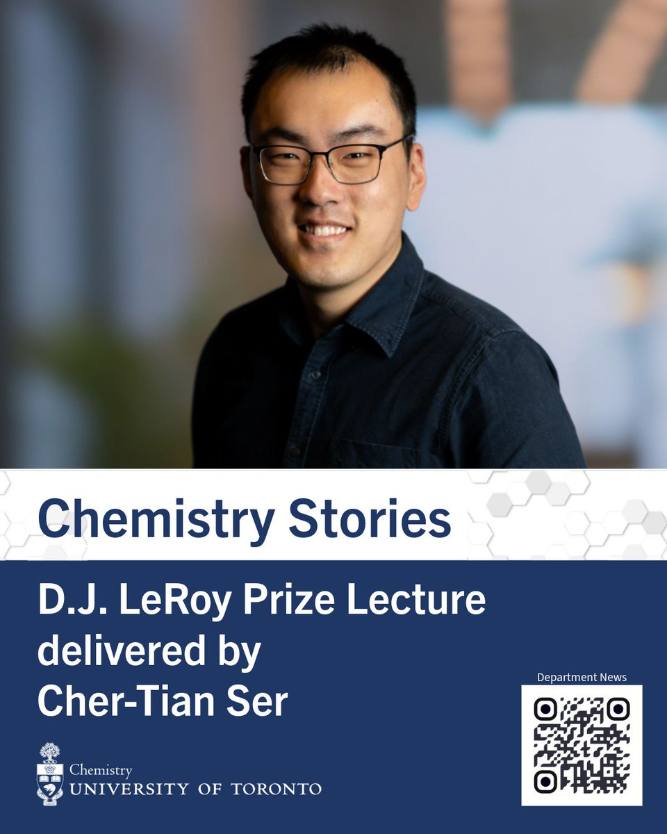 chemuoft's tweet photo. Chemistry Stories: D.J. LeRoy Prize Lecture delivered by Cher-Tian Ser: https://t.co/URYx5WdnsF https://t.co/FZ1KqUlNAX