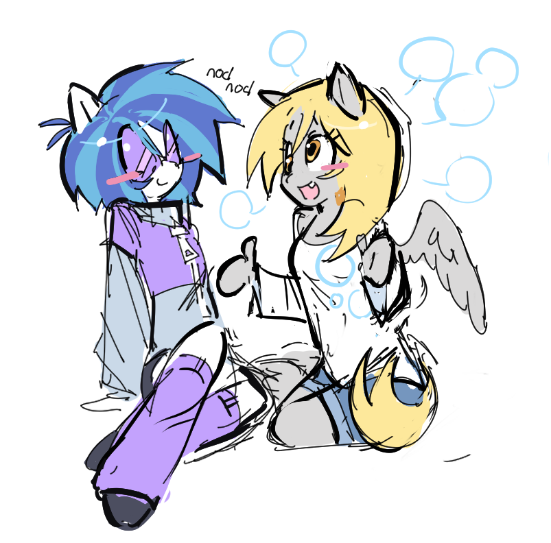 fennypup's tweet photo. they make me happy #mylittlepony #derpyhooves #vinylscratch #djpon3 https://t.co/DeeLhseam5