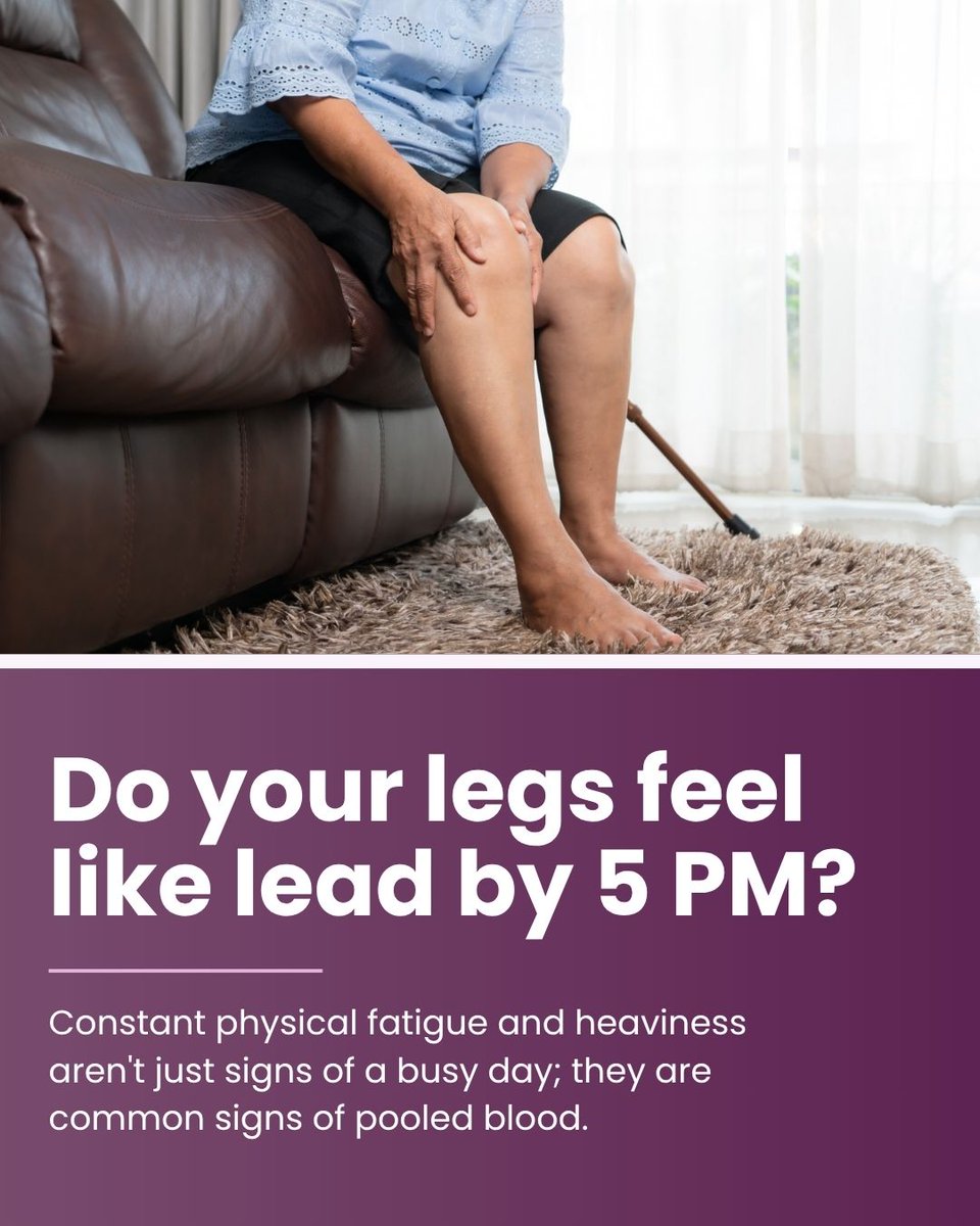 VeinInstituteHC's tweet photo. Heavy, tired legs by the end of the day? 

That achy feeling is often a sign of pooled blood due to weakened valves. You do not have to live with the discomfort. Reach out to us to schedule a consultation today! 

https://t.co/YTIVczSeFf https://t.co/aguXViu8kT