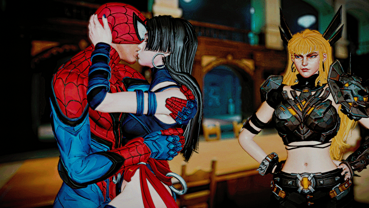 GeekGump's tweet photo. Magik: Are you trying to throw every match we go in?

#spidersai #spiderman #magik #psylocke #marvelrivals #fanart #3dart