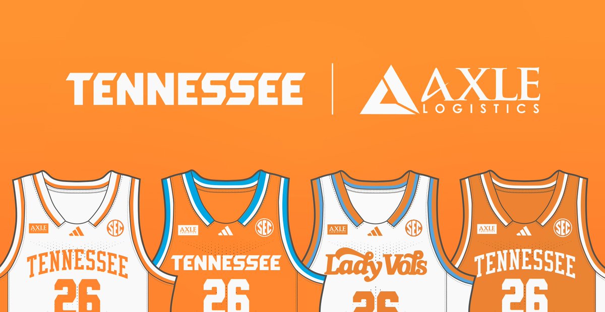benmckee14's tweet photo. NEWS: Tennessee Athletics has agreed to a deal with Axel Logistics to be the jersey patch partner for its basketball teams.

Industry sources revealed to @GoVols247 that the agreement averages over $3 million per year throughout a five-year deal.

🔗 https://t.co/mn3vIpdabG https://t.co/oubbjUQmsX