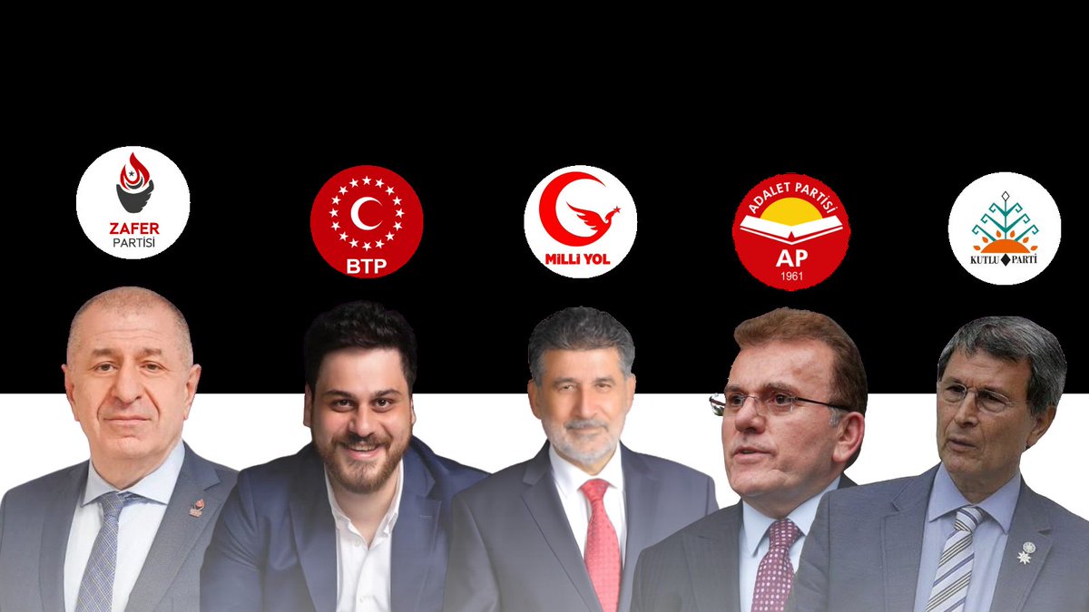 baseffect's tweet photo. Bu hafta sonu Ankara'da toplanıyorlar, ittifak olsalar destekler misiniz?

Ümit Özdağ | ZAFER
Hüseyin Baş | BTP
Remzi Çayır | MİLLİ YOL
Vecdet Öz | ADALET PARTİSİ
Yusuf Halaçoğlu | KUTLU PARTİ https://t.co/NsAgZqVadp