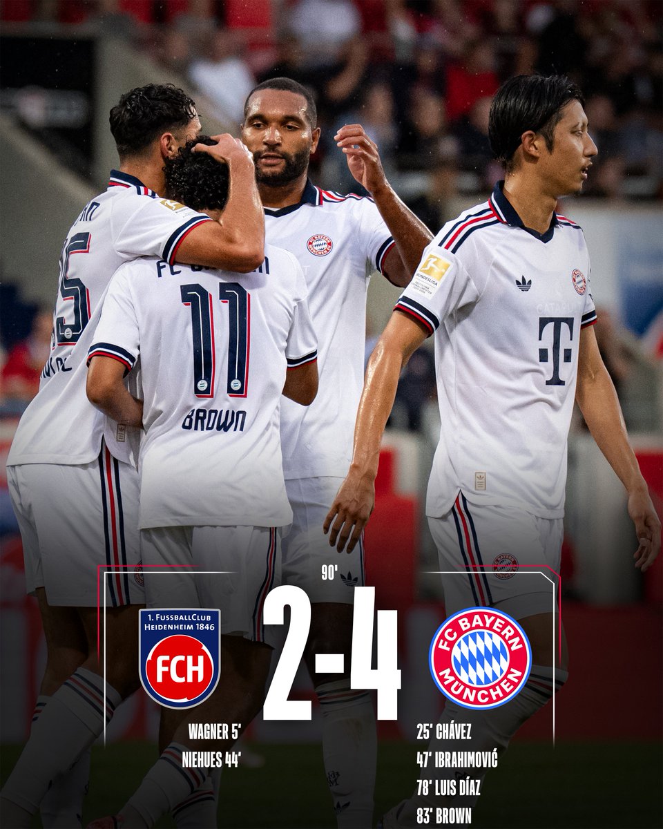FCBayern's tweet photo. Auswärtssieg in unserem letzten Testspiel in Heidenheim! 💪 https://t.co/BGZvhwx3G2