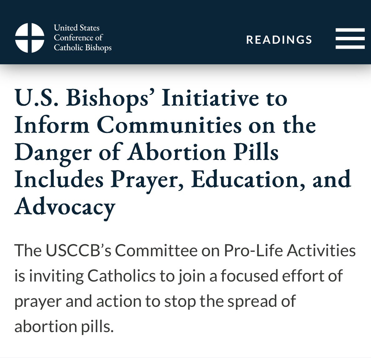 clareanneath's tweet photo. 🚨 BREAKING: U.S. Catholic bishops are launching a nationwide effort to confront the explosion of abortion pills.

Prayer. Education. Advocacy.

Chemical abortion has been normalized as just another prescription.

It isn’t.

It ends the life of an unborn child.

Catholics cannot be silent. It’s time to show up.