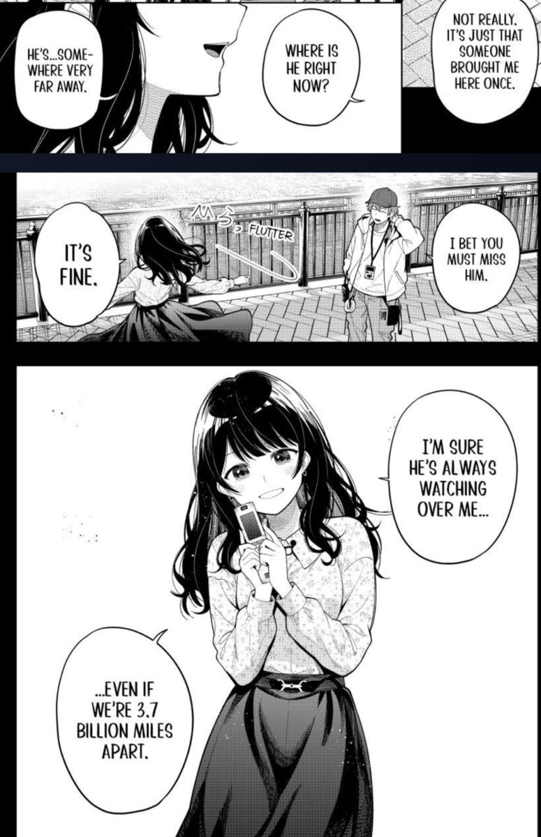 KrSpeed_'s tweet photo. Mayonaka Heart Tune Ch.127

Capítulo MUY Importante, porque vemos como Shinobu cumplió su sueño de hacerse locutora y a la vez que está muy lejos de Arisu.

No sé cómo lo interpretais vosotros, pero para mí queda prácticamente descartada como la ganadora.

De la misma forma que cuando vimos a Nene adulta expresando que Arisu es su persona más cercana aquí es totalmente lo contrario, habla de forma muy distante, tanto física como emocionalmente.

Quizás me equivoque pero yo siento que este capitulo le ha bajado mucho las probabilidades de ganar.