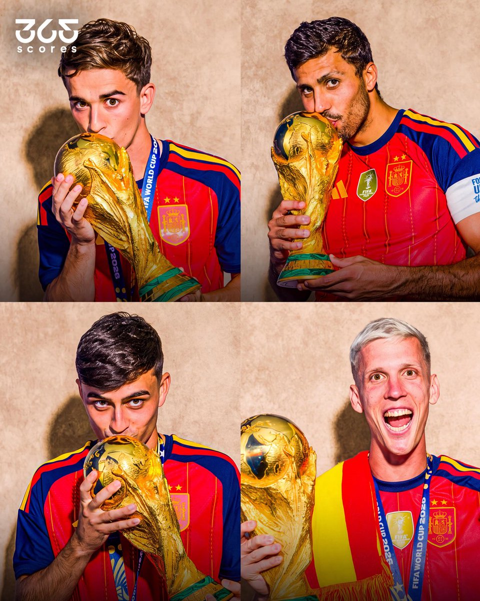 365scoresarabic's tweet photo. 4 أبطال عالم في وسط برشلونة 🥇

بعد انضمام رودري، أصبح لدى البارسا رباعي في خط الوسط يدخلون الموسم وهم أبطالاً لكأس العالم 🥶🏆

#رودري #جافي #بيدري #أولمو #برشلونة https://t.co/iE37FxpNVx