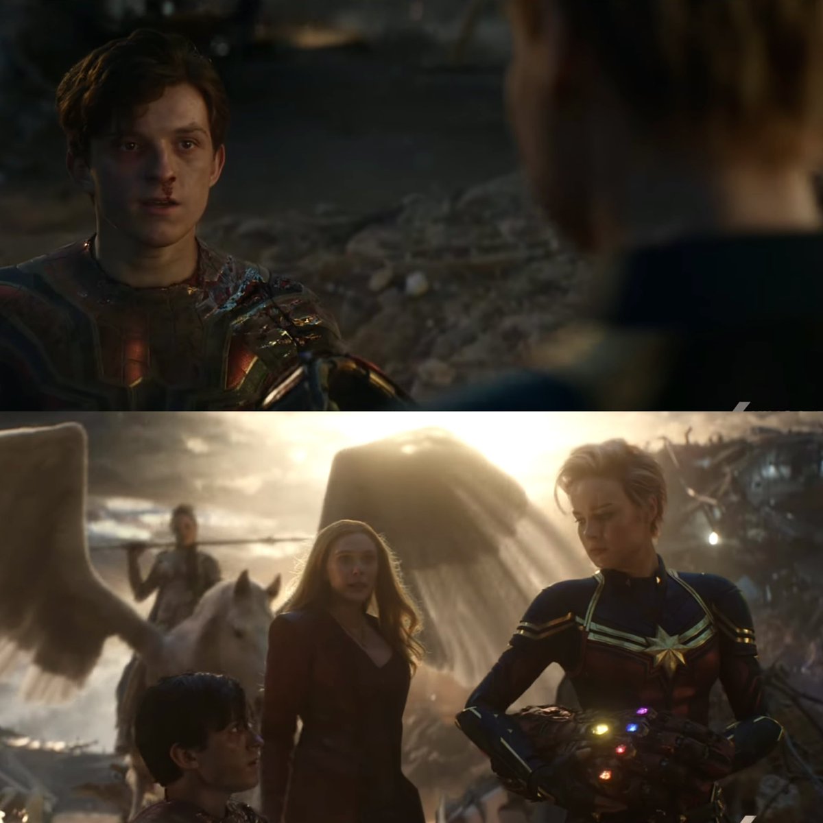 taarafilms's tweet photo. just realised because of doctor strange’s spell carol won’t remember peter :((( https://t.co/PlilqHfLRB