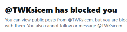 BarfinDustbin's tweet photo. @TWKsicem @thedrewf @LidiaTerrazas @TWKsicem comments some lame BS and then blocks me knowing he can't handle replies because he's a coward little bitch. 🤣 https://t.co/eL7ay9uvBJ