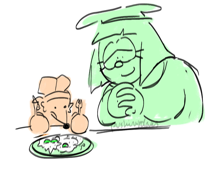 pushinupclovers's tweet photo. breakfast
#deltarune https://t.co/ZCO0KzM1Bf