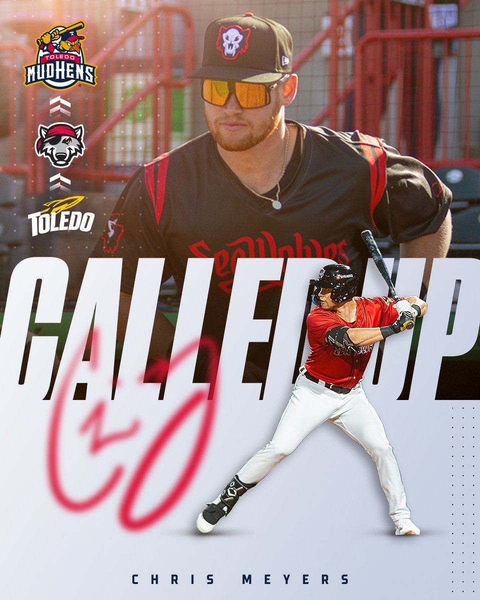 MudHens's tweet photo. Rockets ➡️ SeaWolves ➡️ Mud Hens 

Welcome back to the 419 Chris Meyers! https://t.co/bbBXLnrEpd