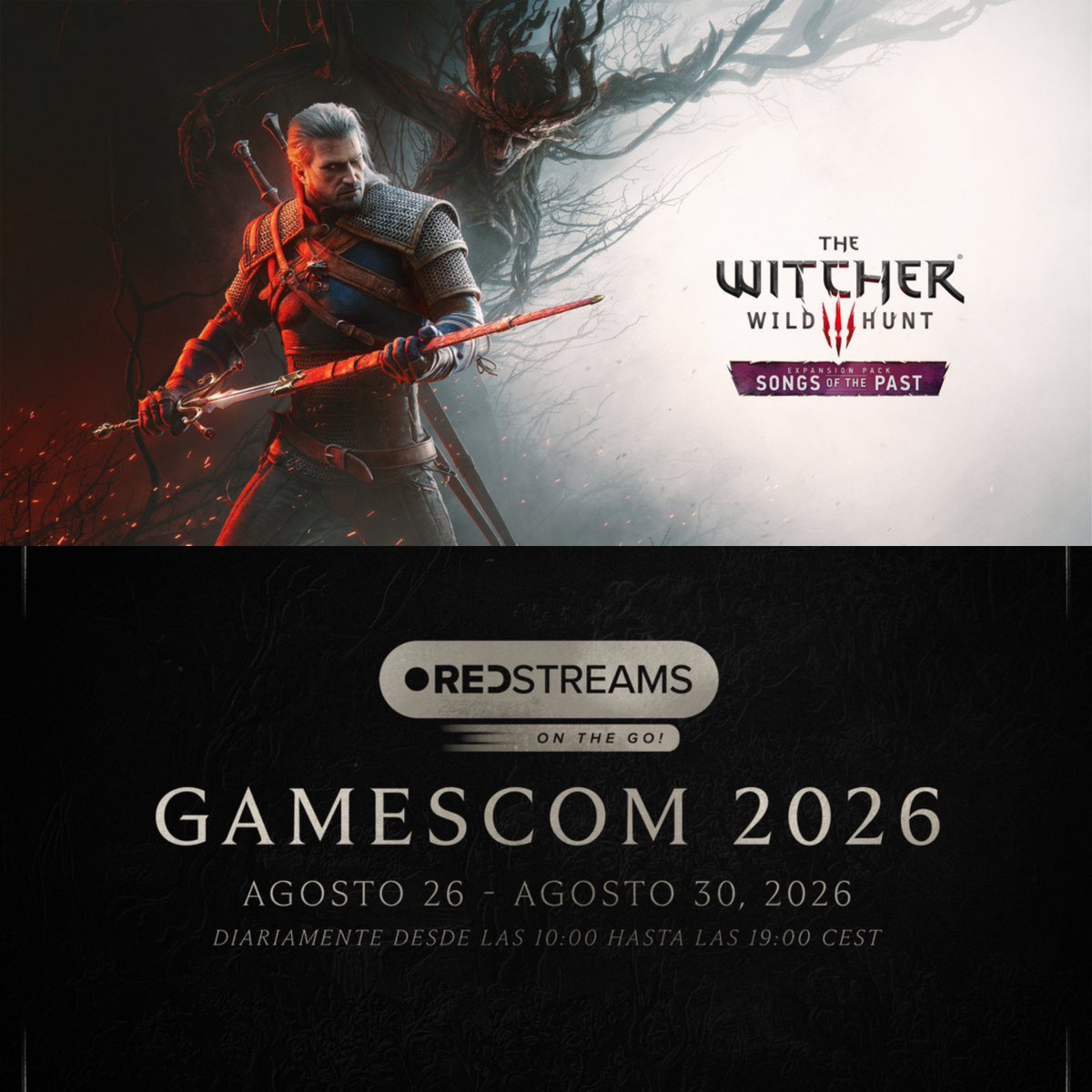 TheWitcherSardi's tweet photo. La próxima semana va a ser una locura para los fans de The Witcher 🤯

Presentación de la nueva expansión de The Witcher 3, Songs of the Past, y 5 días de streams de CD Projekt dedicados en exclusiva al brujero. Entrevistas, invitados especiales, avances de juegos y más... 👀 https://t.co/GgSHVClCB7