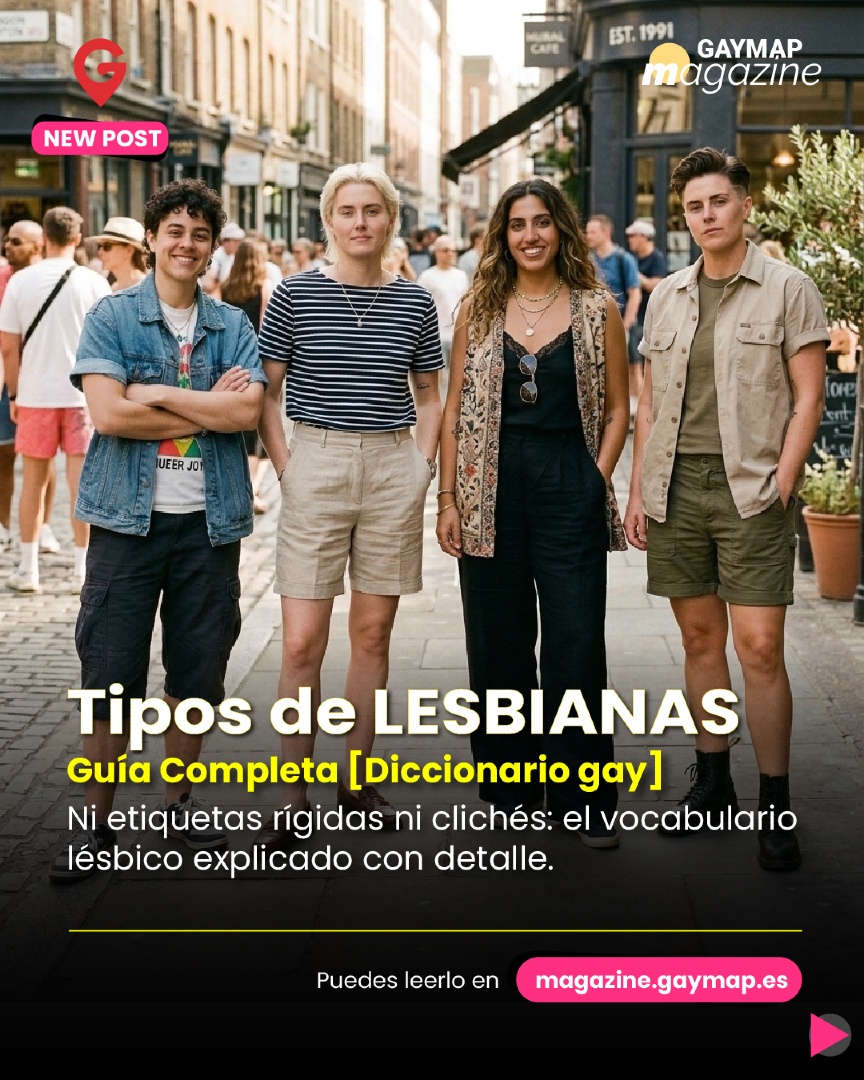 the_gaymap's tweet photo. ¿Stone Butch? ¿High Femme? ¿Gold Star? ✨ Las etiquetas queer no van de encasillar: van de actitud, historia y cultura viva.

Ni clichés ni parrafadas: desmenuzamos el vocabulario lésbico al detalle. 👇

https://t.co/Bnm1k2suDe

#CulturaQueer #Gaymap https://t.co/nGGjok3lt1