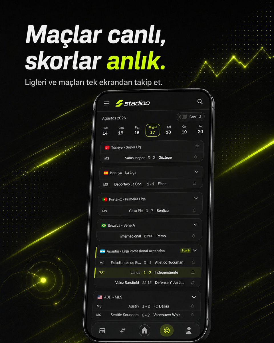 stadioo_app's tweet photo. Futbol artık tek bir yerde. ⚽

Maçları takip et, transferleri kaçırma, gündemi yakala. Akış’a gir; yorumunu bırak, tartışmaya katıl, futbolun keyfini beraber çıkaralım.

📱 stadioo artık App Store ve Google Play’de yayında!
💻 Üstelik web’de de yanındayız.

Aramıza hoş geldin. 🙌