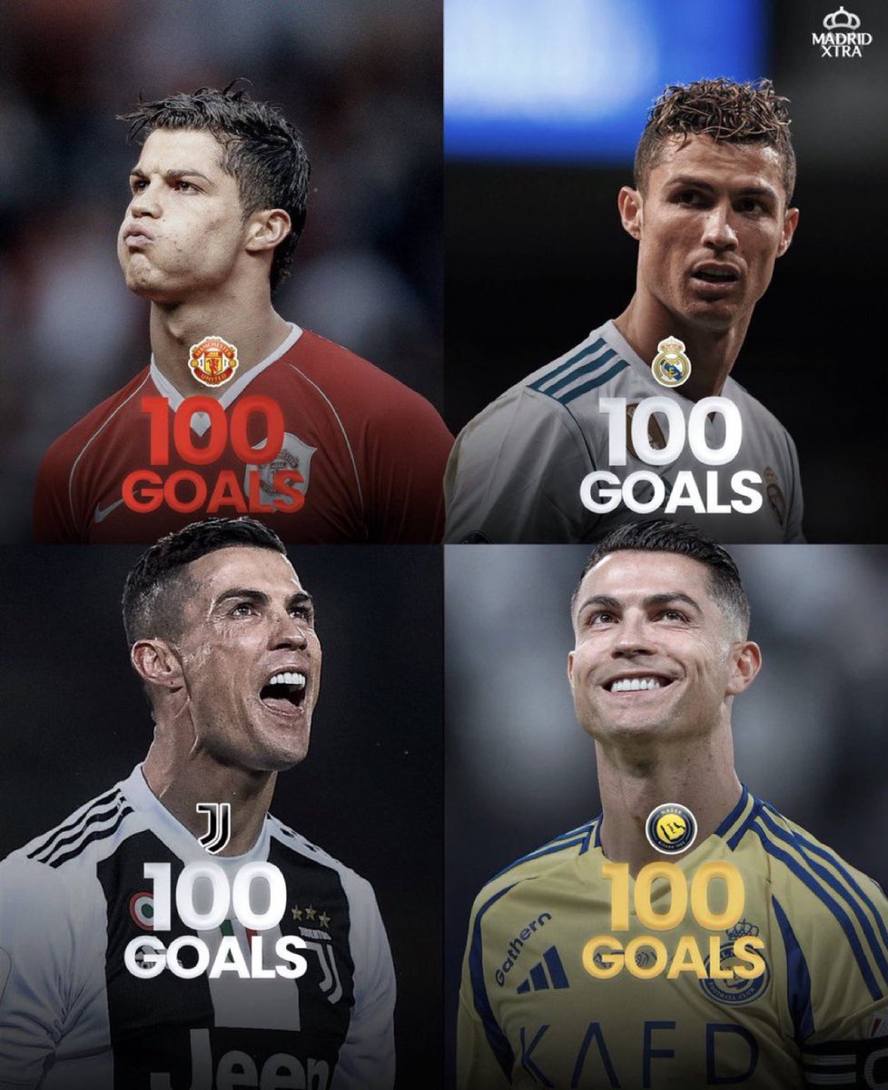 MadridXtra's tweet photo. 100+ goals for 4 different clubs. 🇵🇹🐐 https://t.co/o5rJUy7XlA