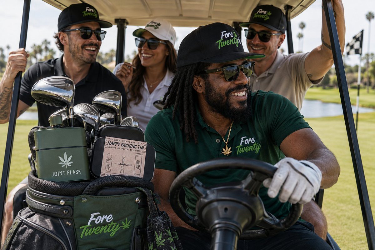 Foretwentyuser's tweet photo. ⛳️🌿 Welcome to #ForeTwenty — where our love for #golf meets our love for #cannabis. if this is you.. make sure you #followus and have some fun

#golfing 
🏌️‍♂️ Fore #thegame.
🌿 Fore #theculture.
🔥 #ForeTwentydaily

get your #golfkitcombo and support us

https://t.co/YkZd5uRblR https://t.co/CAS1xCmZCq