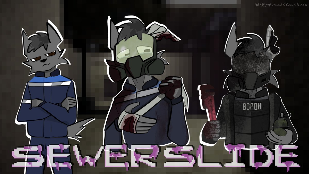 madblackhare's tweet photo. #furry #art #horror #sewerslide

Just arts with a main character of my game.

Demo version is coming soon! Follow me for news! https://t.co/LnLpfsliOu