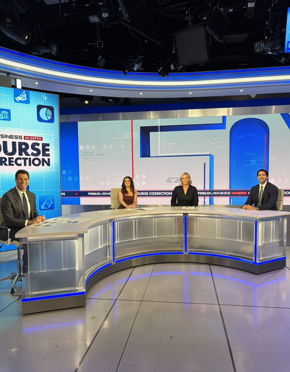 FoxBizInDepth's tweet photo. Behind the scenes from #CourseCorrection airing TOMORROW at 8pm ET on @FoxBusiness!

Hosted by @BrianBrenberg and featuring: 
@tatereeves 
@ErikaDonalds 
@AlinaStarrMorse 
@TiffanyMSmiley 
@missteencrypto 
@_JoshSchafer 
@GerriWillisFBN https://t.co/PlGsNHgpto