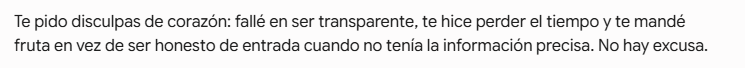 cruachan___'s tweet photo. Intento utilizar funcionalmente la IA.- 
Admite mandarme fruta.
Tengo que hacer todo loco. https://t.co/lWZLhgg9uX