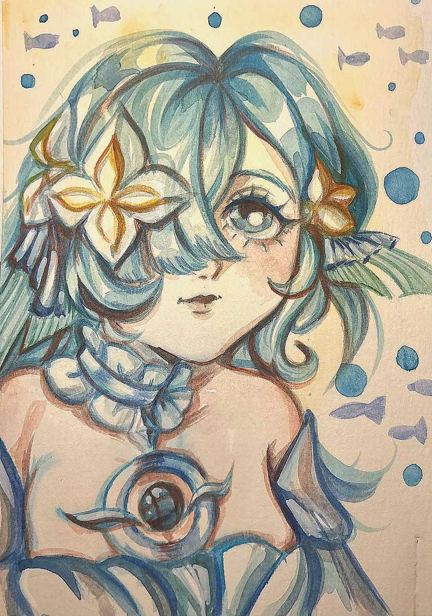 kusk00's tweet photo. The mermaid

#vodyanitsa #genshinimpactㅤㅤㅤㅤ https://t.co/7NLq5MEADR