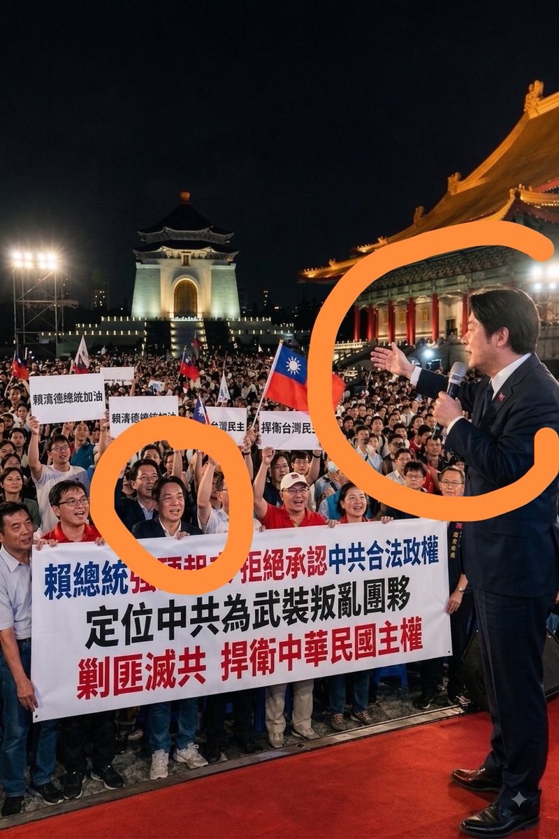 PenguinBallX's tweet photo. @6PBqg6FWzk5HkRi Wow! Look! Big Lai Ching-te and Little Lai Ching-te🤣Moreover, if you wanna launch a counterattack against the mainland, then you are effectively acknowledgin that Taiwan is an inseparable part of China—this is nothin short of an insult to the Taiwan independence movement!
👊🇹🇼🔥 https://t.co/0YRyFPiH7h
