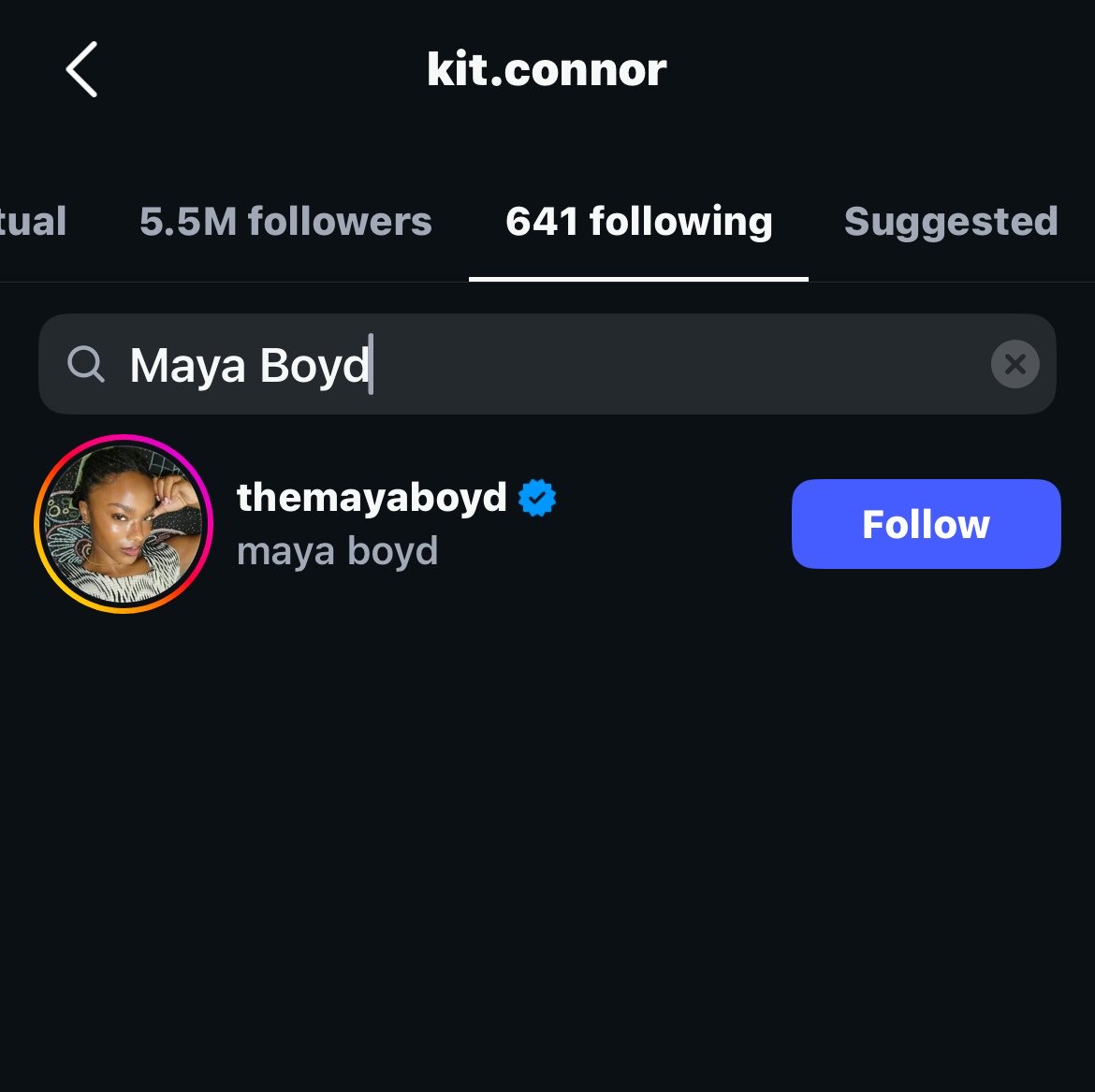 cyclopsnews's tweet photo. Kit Connor has officially followed Maya Boyd (Storm) on Instagram. https://t.co/zSpRuMdYEB