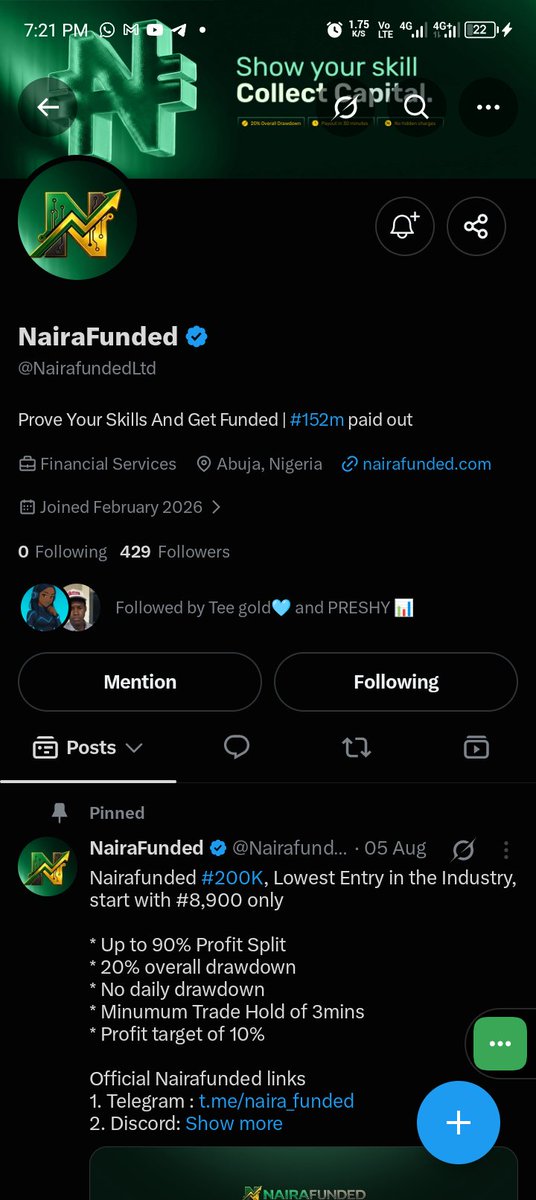heis_fxraiden's tweet photo. @Onlyonesirkings @NairafundedLtd @PropAffiliates @1fundah All task done.✅ It has been my dream to own a @NairafundedLtd account. @Onlyonesirkings I have been a follower for so long! Thanks for all you do, even this opportunity. Hope I win this one. 

@carltemples @defiarcanist @bestcrypto09 https://t.co/6Ixvjl4Qgx