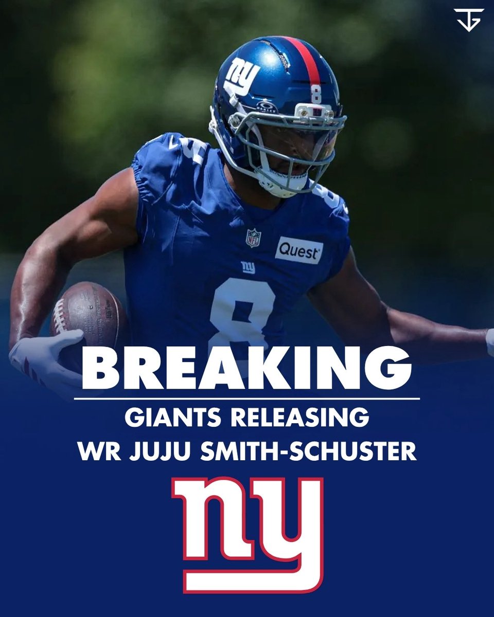 flaccodicaprio's tweet photo. The New York #Giants are releasing WR JuJu Smith-Schuster, per @adamschefter. https://t.co/0XZfUosjZk