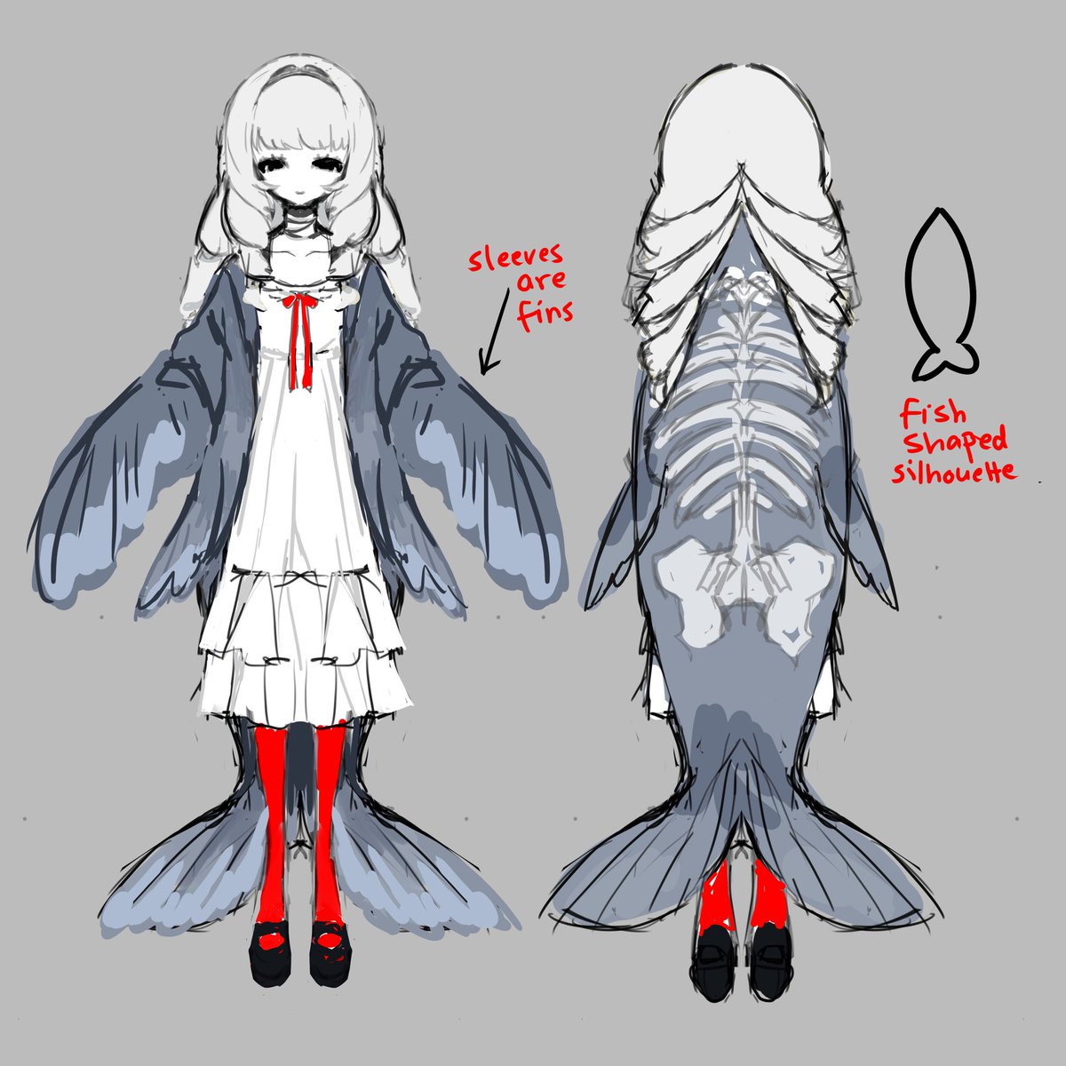 NonsenseManna's tweet photo. girl i designed around a year ago... fishgirl... https://t.co/6ppVQgYlrq