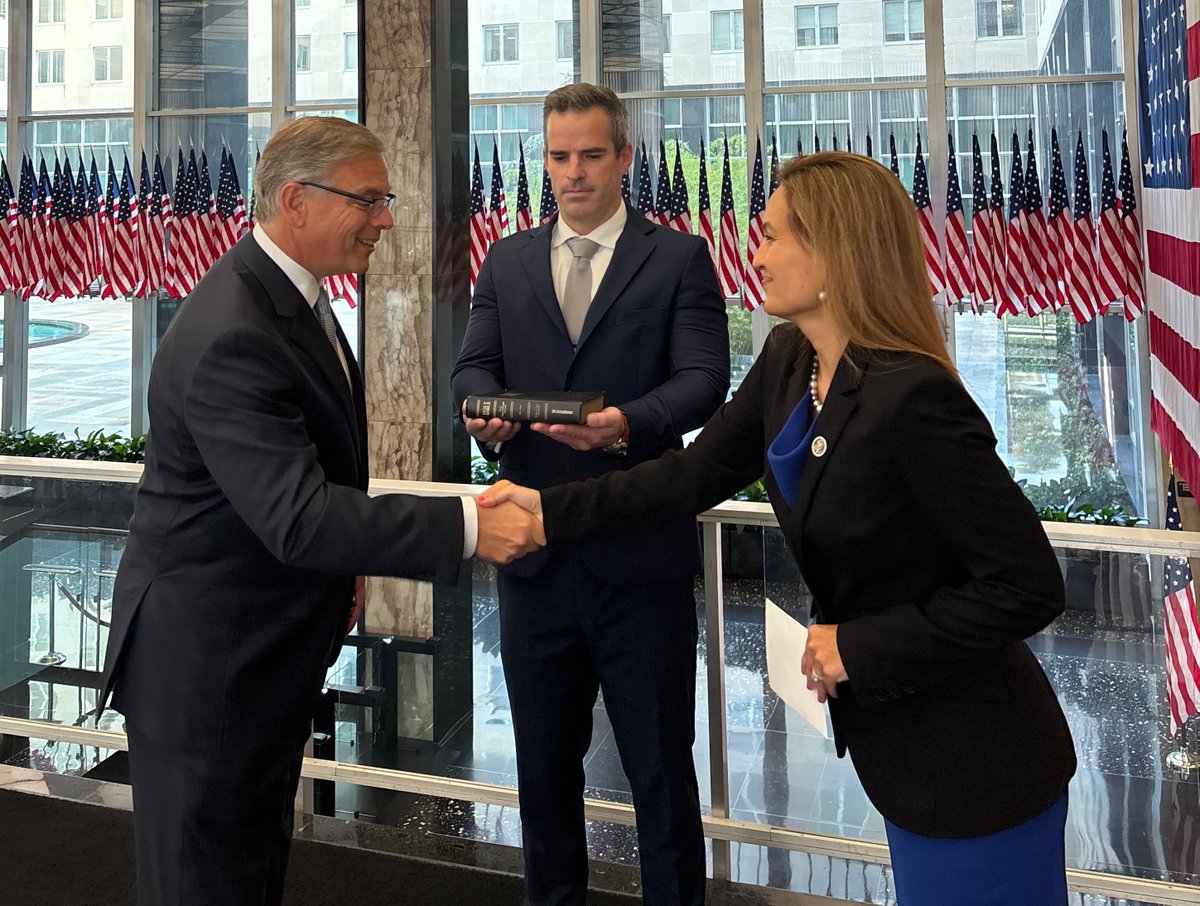 StateDept_NEA's tweet photo. The Bureau of Near Eastern Affairs welcomes Ambassador Donald Blome as Assistant Secretary. Drawing on decades of experience across the Middle East, he will advance @POTUS's America First agenda by strengthening regional partnerships, expanding economic ties, and supporting President Trump's efforts to bring peace and stability to the region.