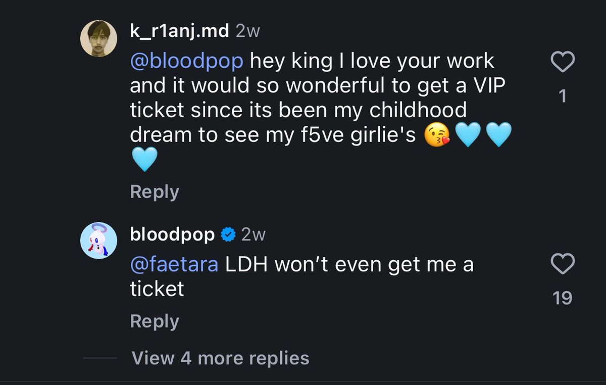 savef5ve's tweet photo. july 31, 2026: despite being the executive producer for f5ve, bloodpop is required to buy a ticket himself instead of LDH giving him access. https://t.co/84SumoEBHu
