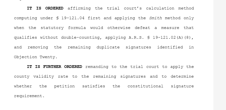 Garrett_Archer's tweet photo. BREAKING: Arizona Supreme Court rules Prop 212, an initiative proponents say would add guardrails to the states ESA program, is ruled to not have enough signatures to qualify for the ballot. https://t.co/fPjcwufMtt