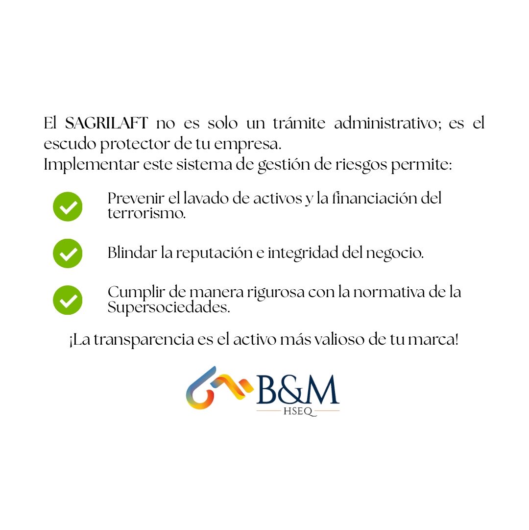 BYMHSEQ's tweet photo. Contáctanos https://t.co/8WX8MDLJJD
#sagrilaft #gobiernocorporativo #gestiónderiesgos #cumplimientolegal #parati https://t.co/FxuaNc8SGf