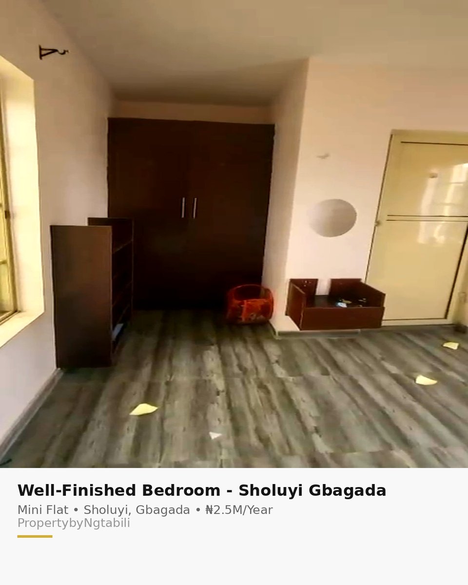 Ngtabili's tweet photo. MINI FLAT IN SHOLUYI, GBAGADA - ₦2.5M 💎
Clean & Sharp! No stories.
✅ POP Finishing + Downlights✅ Fully Tiled Floors & Kitchen✅ Spacious Fitted Kitchen Cabinets✅ Large Living + Cozy Bedroom with Wardrobe✅ Water + Light - Ready to Move In
📍 Sholuyi, Gbagada💰 ₦2.5M / Year
No toilet video, just clean rooms. You saw it.
📩 DM / WhatsApp to inspect - First to pay gets it!
https://t.co/OsCzvYJt9q

#ForRent #LagosRent