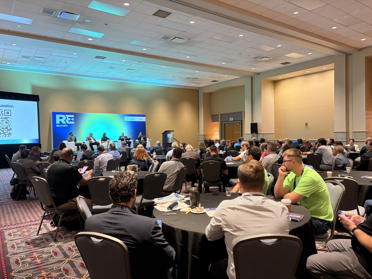 REPlusEvents's tweet photo. We had an incredible time at RE+ Mid-Atlantic! 

This year’s event brought the Mid-Atlantic industry together to learn, connect and move the energy transition forward.

Thank you to everyone who joined us for RE+ Mid-Atlantic 2026.

#REPlusMA #CleanEnergy #RenewableEnergy https://t.co/N5Z5E7V9fw
