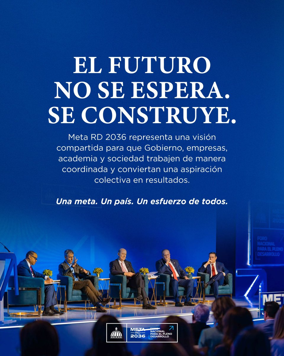 MinpreRD's tweet photo. Una visión compartida, grandes metas y un país avanzando en la misma dirección. 

#MetaRD2036 https://t.co/5WEy8KLOr2