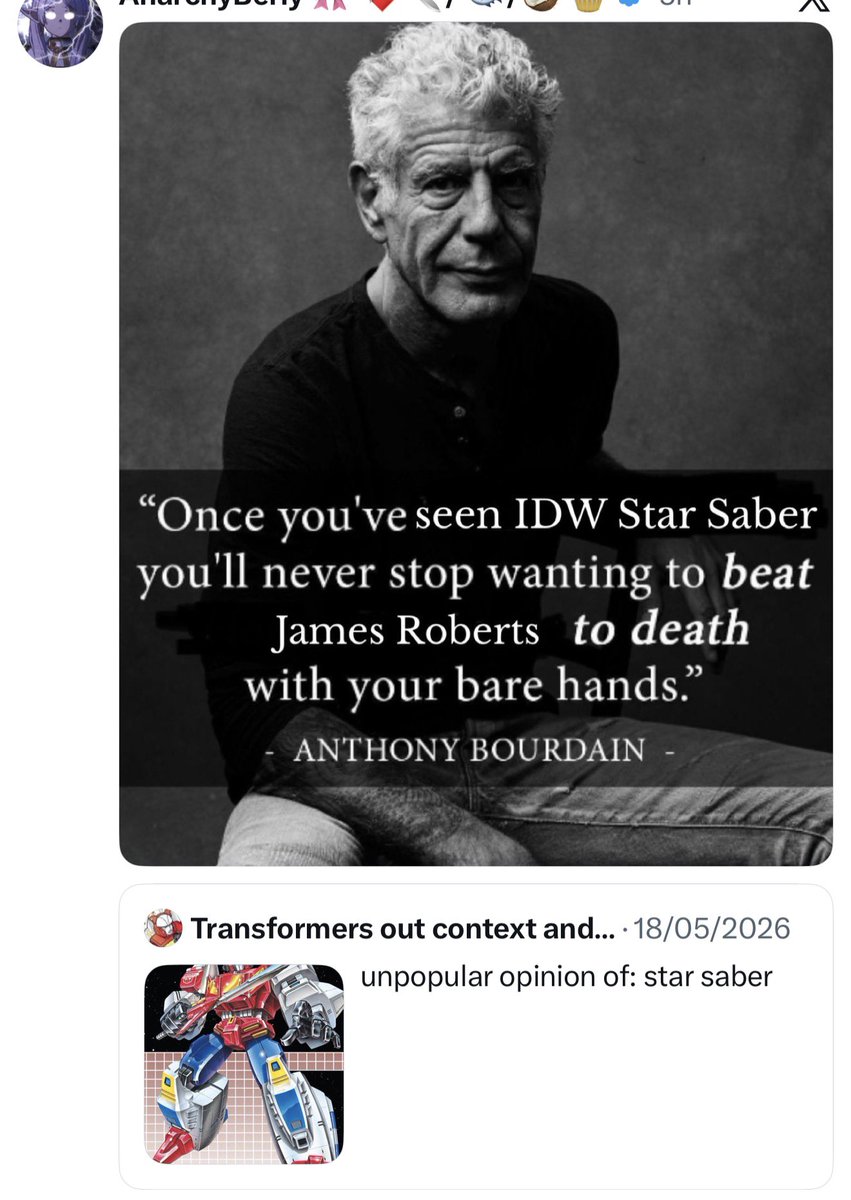jroberts332's tweet photo. Didn’t know Bourdain read the book, so this is bittersweet tbh https://t.co/HNgIaJzDYX