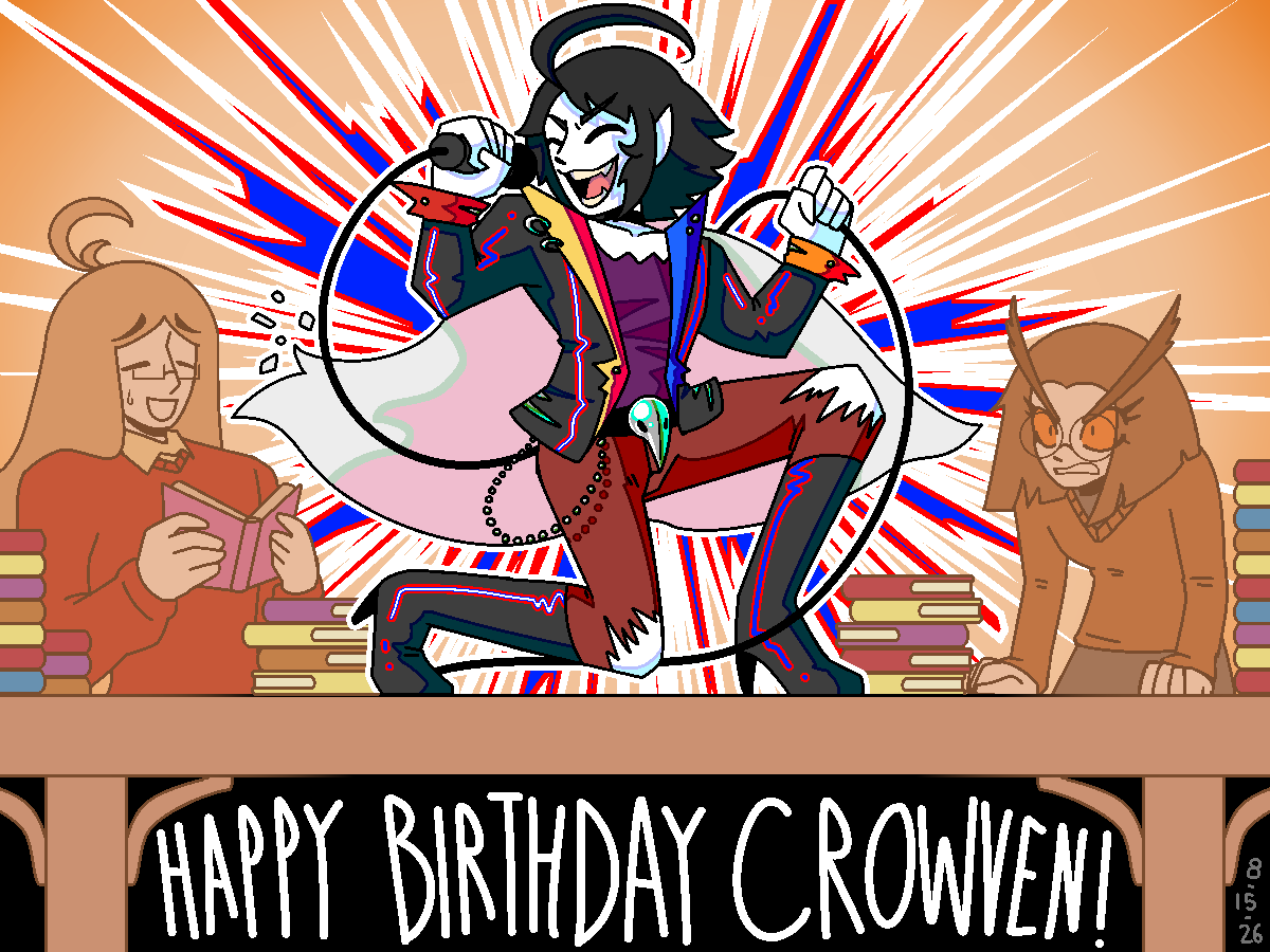 arcadekitt3n's tweet photo. BETTER LATE THAN NEVER!!
🎸HAPPY (BELATED) BIRTHDAY CROWVEN!🖤
#cemeterymary #blackouthospital #mywishmaker https://t.co/FQrxNwBplO