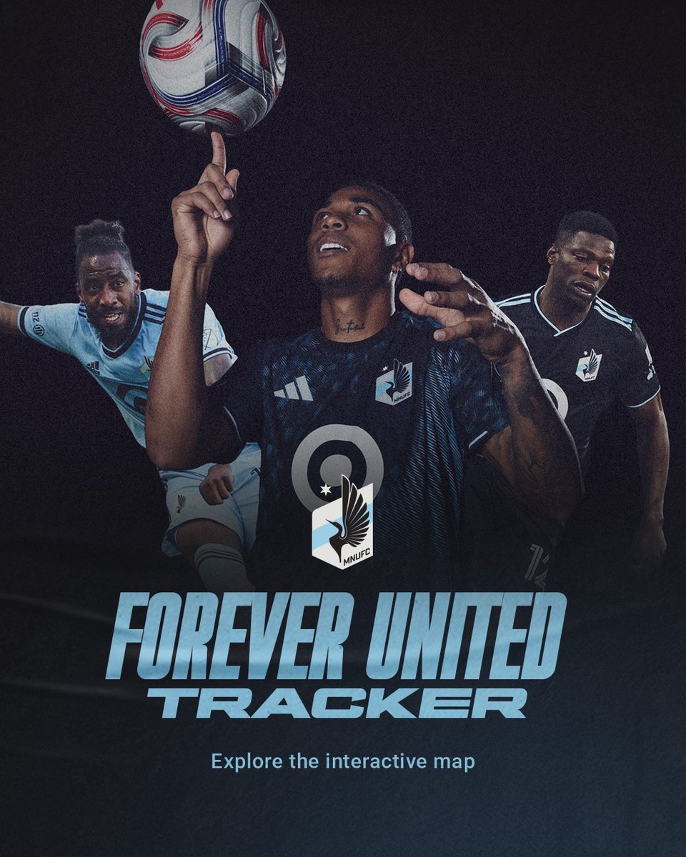 MNUFC's tweet photo. The Black and Blue has roots all over the world. More than 140 players have showcased their talents for MNUFC. Now, you can explore a map to see where they're all from.

🗺️ » https://t.co/vc1AzA1NMc https://t.co/ytf0msRLYn