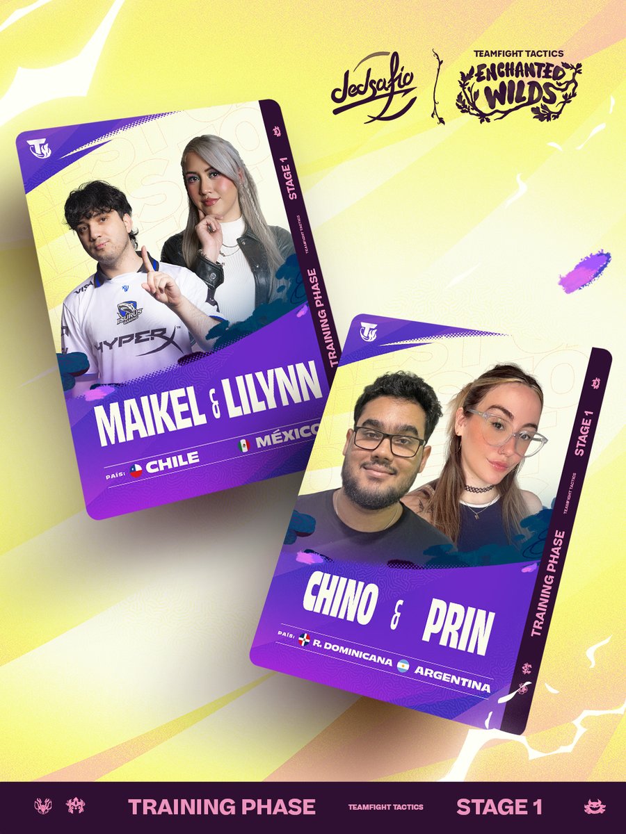 TFTLatam's tweet photo. ¡Estos son los dúos que se enfrentarán en el DEDsafío! ¿Ya viste quién representa a tu región?

Elige a tu dúo favorito, prepárate para apoyarlos y no te pierdas de ninguna partida, porque el @dedsafio ¡será épico!
#DEDsafioTFT https://t.co/0vUXDv5k5e