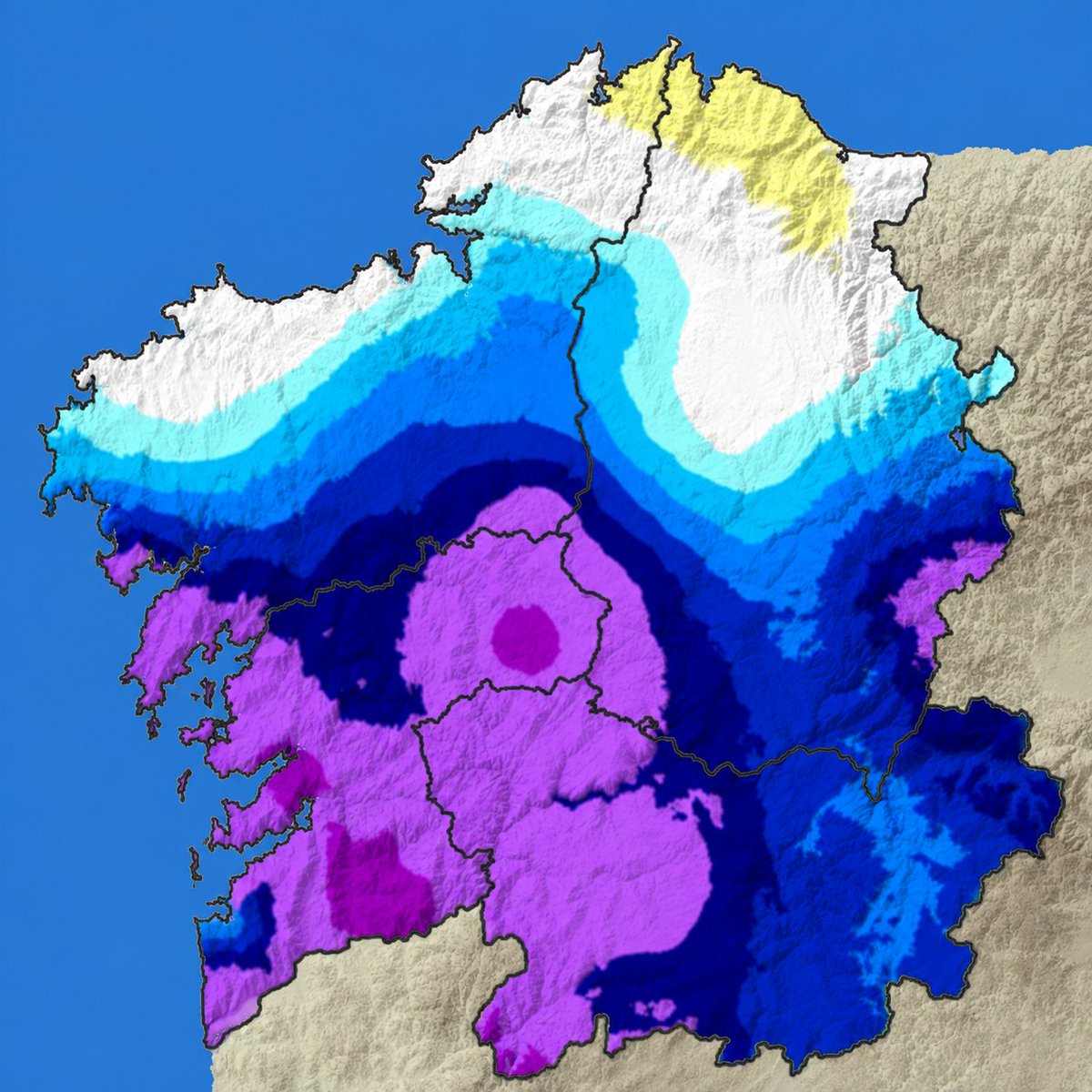 MeteoBrais1's tweet photo. Termina una de las jornadas más cálidas en la provincia de Ourense de hay registros en agosto, especialmente en el Miño, con valores de 42⁰, destacan los 42,9⁰ en #Ribadavia. También hubo 40⁰ en #Lemos, #Valdeorras, #Verín y el sur de Pontevedra 

Mañana en la mitad sur de #Galicia habrá entre 6 y 10⁰ menos que hoy y el descenso continúa el jueves de forma también notable en el interior (no sé espera superar los 30⁰ el jueves en ningún lugar)
