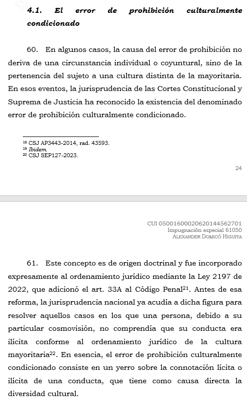 loviedoH's tweet photo. Corte S. Rad. 61050/26 Violencia Intrafamiliar.

Error de prohibición culturalmente condicionado. Padre propinó ocho azotes a su hija por haber reprobado ocho de las nueve materia. Para la Corte existió violencia Intra. https://t.co/iHnKcAGJmW