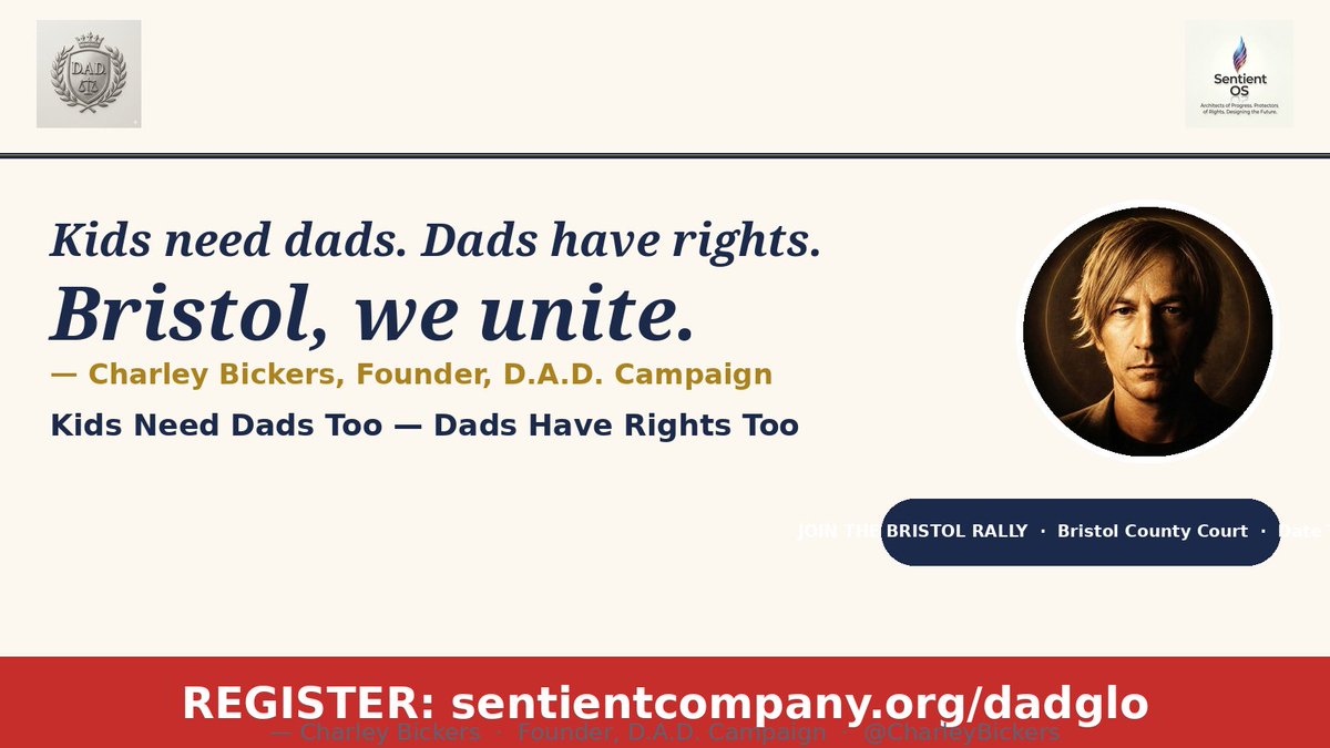 KidsNeedDadsToo's tweet photo. "Kids need dads. Dads have rights." β @CharleyBickers. Join us at the Bristol County Court Rally to protect children's right to both parents!
Register to join: https://t.co/5q9EVZFK8k
@APPGMenBoys @ManKindInit Please retweet to support! #KidsNeedDadsToo #DadsAgainstDiscrimination https://t.co/IXL5MkuomV